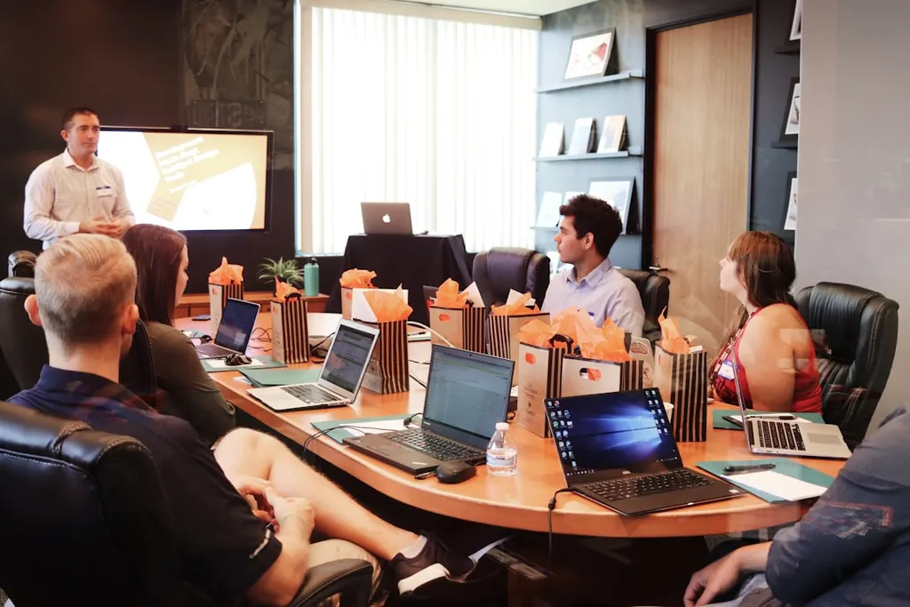 Professional business discussion representing wholesale trading conversations