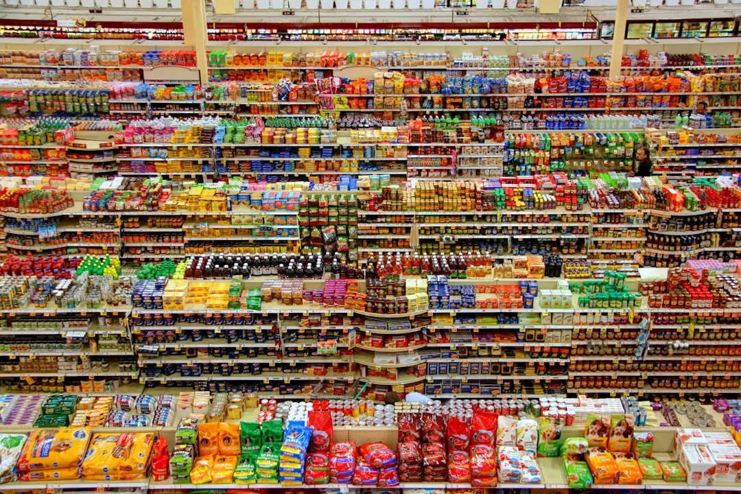 Category shelving representing broad non-specialised wholesale ranges